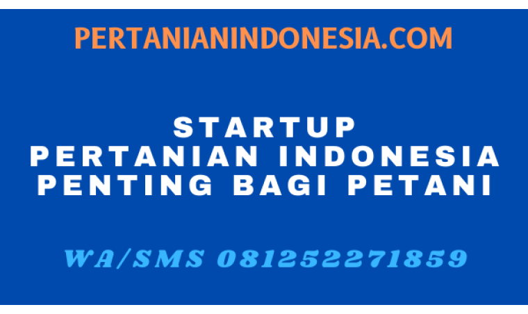 STARTUP PERTANIAN INDONESIA PENTING BAGI PETANI